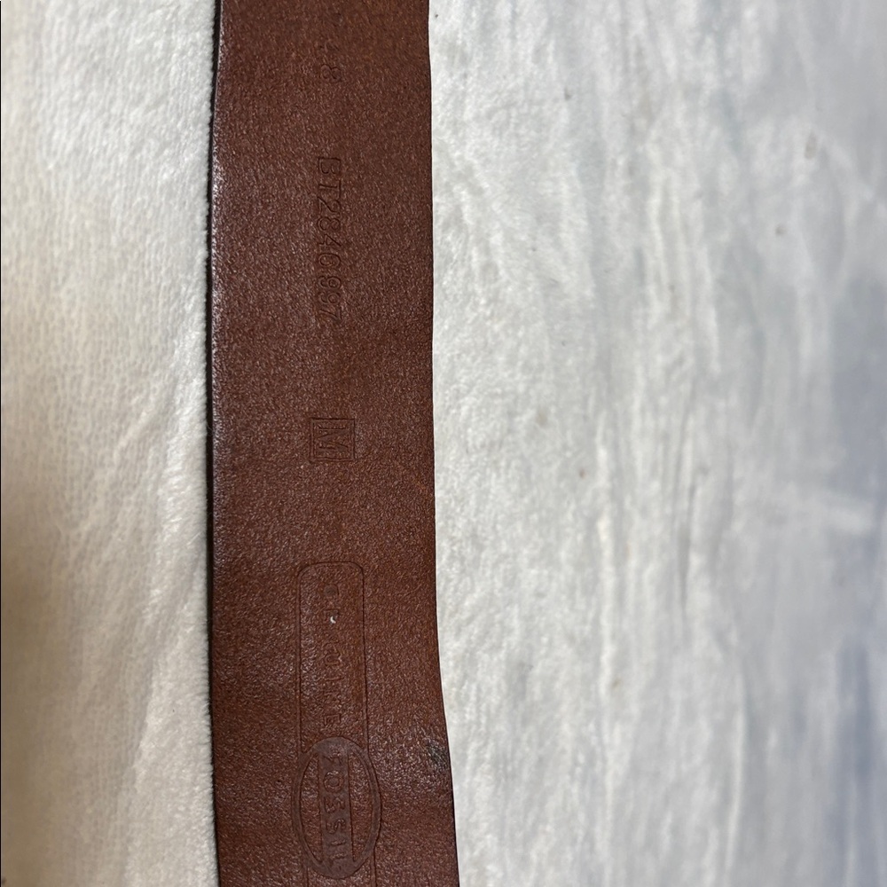 Vintage Fossil pastel & bright multicolor patchwork leather/suede belt Sz Medium - Picture 5 of 16